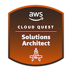 AWS Cloud Quest Solutions Architect badge